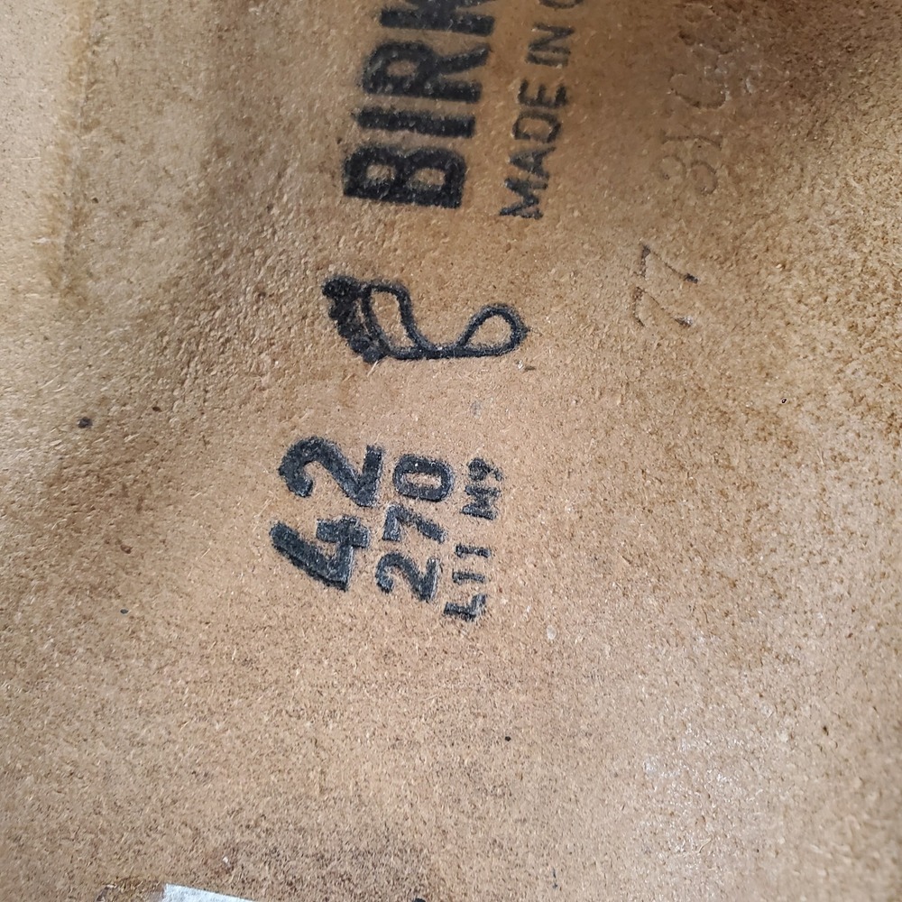 Birkenstock Arizona Cross Town Sandals Mens 9 / Womens 11 Khaki Oiled Leather - Picture 5 of 10